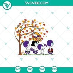 Fall and Minnesota Vikings themed Snoopy SVG image for a fan girl.