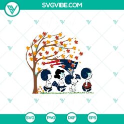 Fall-themed New England Patriots Snoopy SVG design for fans, featuring the text "Just A Girl Who Loves Fall And New England Patriots".