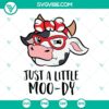 Moody Cow SVG with Headband and Glasses design for download, perfect for crafting projects.