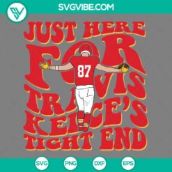 Travis Kelce Kansas City Chiefs Tight End SVG design for download, ideal for NFL fans and Chiefs supporters.