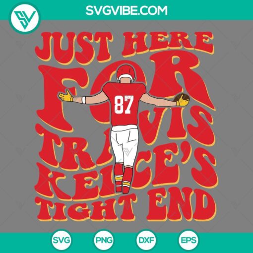 Travis Kelce Kansas City Chiefs Tight End SVG design for download, ideal for NFL fans and Chiefs supporters.