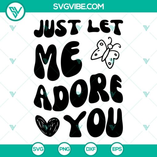 Adore You SVG files with retro font, inspired by the Harry Styles song. Ideal for craft projects.