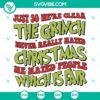 Grinch SVG designs embracing Christmas in unique style. Perfect for holiday crafts.