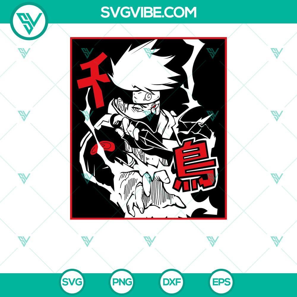 Kakashi Chidori SVG, Naruto Shippuden SVG PNG DXF EPS Cricut Kakashi Chidori SVG file of Naruto Shippuden character for Cricut, DXF, EPS, PNG formats.