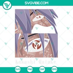 Kakashi Hatake and Naruto themed SVG images for Cricut, featuring PNG, DXF, and EPS formats for crafting projects.