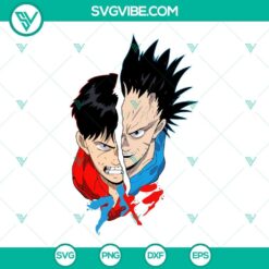 Kaneda and Tetsuo faces in Akira anime style - SVG download featuring Anime SVG images in PNG, DXF, EPS formats.