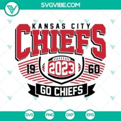 Kansas City Chiefs 2023 Go Chiefs SVG Files for Super Bowl LVII, featuring the phrase "Go Chiefs" in a downloadable format.