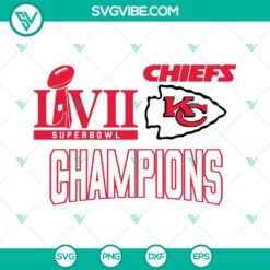 Kansas City Chiefs Super Bowl 2023 champions design SVG, PNG, DXF, and EPS cut files for download.