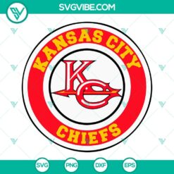 Kansas City Chiefs circle logo SVG download, perfect for American football fans.