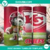 Kansas City Chiefs Football Snoopy 3D 20oz Tumbler Wrap PNG File - Bright and fun NFL-themed design featuring Snoopy, perfect for football fans.
