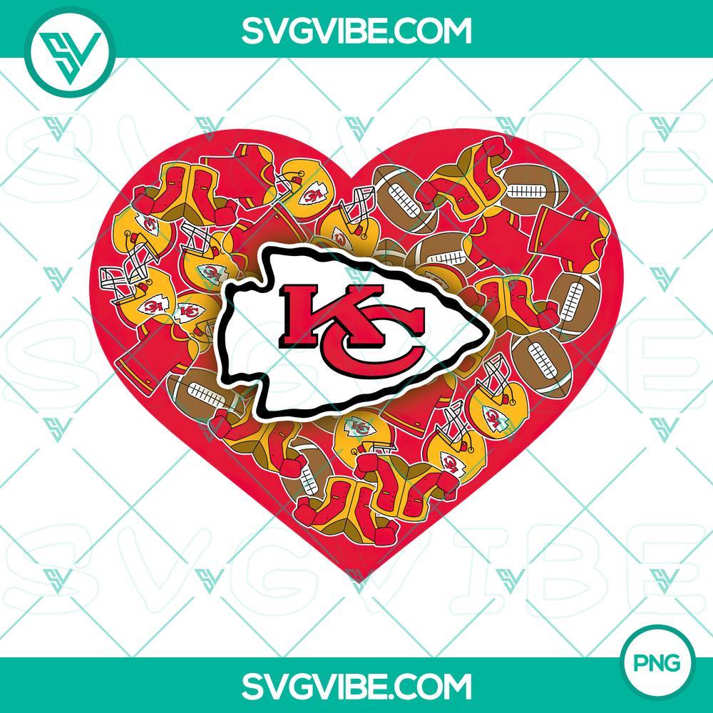 Kansas City Chiefs Heart Valentine PNG Images File Designs Kansas City Chiefs themed heart Valentine PNG designs for digital use.
