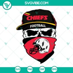 Kansas City Chiefs Skull SVG File, Chiefs Football SVG File PNG DXF EPS Cut 2
