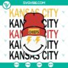 Kansas City Chiefs smiley face beanie SVG images for Kansas City football fans.