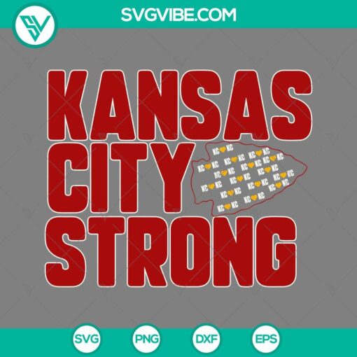 Kansas City Chiefs strong SVG images PNG files, ideal for fans, sports crafts, and themed projects.