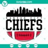 Kansas City Chiefs skyline SVG design download for football fans, NFL team graphics.