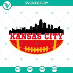 Kansas City skyline and football-themed SVG images including Chiefs logo for download.
