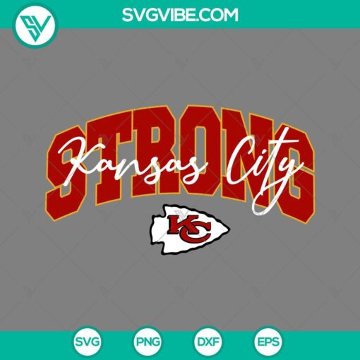 Kansas City Strong SVG Files with KC Chiefs theme, featuring Kansas City Chiefs SVG images. Perfect for fans and craft projects.