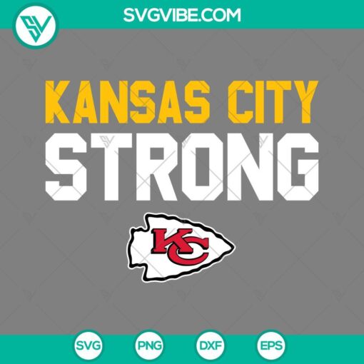 Kansas City Strong SVG download with KC Strong design in PNG EPS DXF formats, showing support for Kansas City residents.