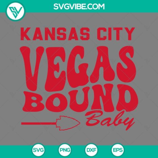 Kansas City Chiefs Super Bowl 2024 SVG design for Vegas trip. Download PNG EPS DXF file.
