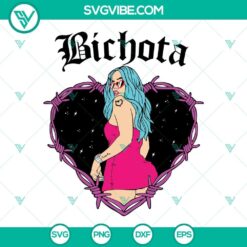 Karol G La Bichota SVG image featuring heart tattoo design, available for download. Perfect for fans of Karol G.
