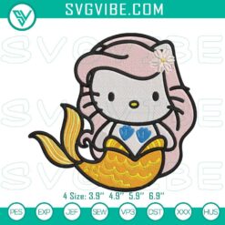 Karol G mermaid embroidery designs with Sirenita Mañana Será Bonito file, featuring beautiful ocean-themed patterns for crafts.
