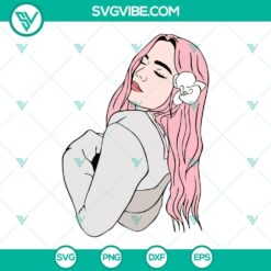 Karol G New Hair Style 2023 SVG Images, Karol G Pink Hair SVG Files, Bichota 2