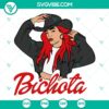 Karol G Bichota red hair SVG download, PNG digital clipart - vibrant image of singer with colorful hair and bold design.