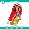 Red hair Little Mermaid SVG files featuring Karol G Sirenita and the text "Mañana Sera" on a digital product image.