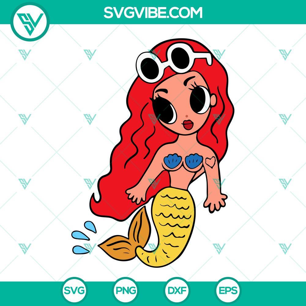 karol-g-sirenita-svg-red-hair-little-mermaid-svg-manana-sera-bonito-svg-png-dxf-eps-6-mockup.jpg Red hair Little Mermaid SVG files featuring Karol G Sirenita and the text "Mañana Sera" on a digital product image.