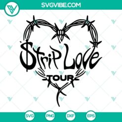 Karol G Strip Love Tour and Las Bichotas No lloran SVG images with vibrant designs and tour details.