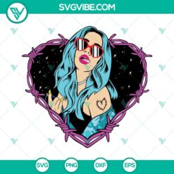 Karol G Bichota Heart Tattoo SVG Files featuring intricate design elements in vibrant colors. Ideal for digital use.