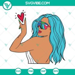 Karol G SVG and PNG design featuring La Bichota face image for download.