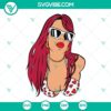 Karol G in red hair SVG illustration with PNG, DXF, EPS files for digital download.