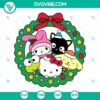 Kawaii Friends Christmas SVG and Hello Kitty Merry Christmas PNG files for holiday crafts and decorations.