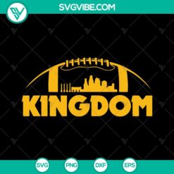 KC Kingdom SVG design file with Kansas City Chiefs logo, in PNG, EPS, DXF formats for crafting and digital projects.