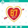 Travis Kelce 87 Heart SVG Files for Kansas City Chiefs fans. Perfect for DIY crafts and apparel.
