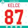 Travis Kelce Kansas City Chiefs SVG download with number 87 in PNG and DXF formats. Perfect for NFL fans crafting projects.