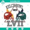 Kelce Bowl 2023 SVG files, featuring Chiefs versus Eagles Super Bowl 2023 design. Chiefs vs Eagles SVG files for download.