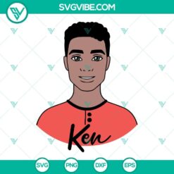 Ken and Barbie cartoon SVG images. Ken clipart cut file, layered design. Afro hairstyle. Perfect for crafting projects.