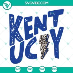 Kentucky leopard lightning bolt SVG cut files with PNG, DXF, and EPS formats for crafting projects.