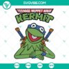 Kermit The Frog Teenage Mutant Ninja Turtles SVG Files for craft projects with cute frog dressed as a ninja turtle.