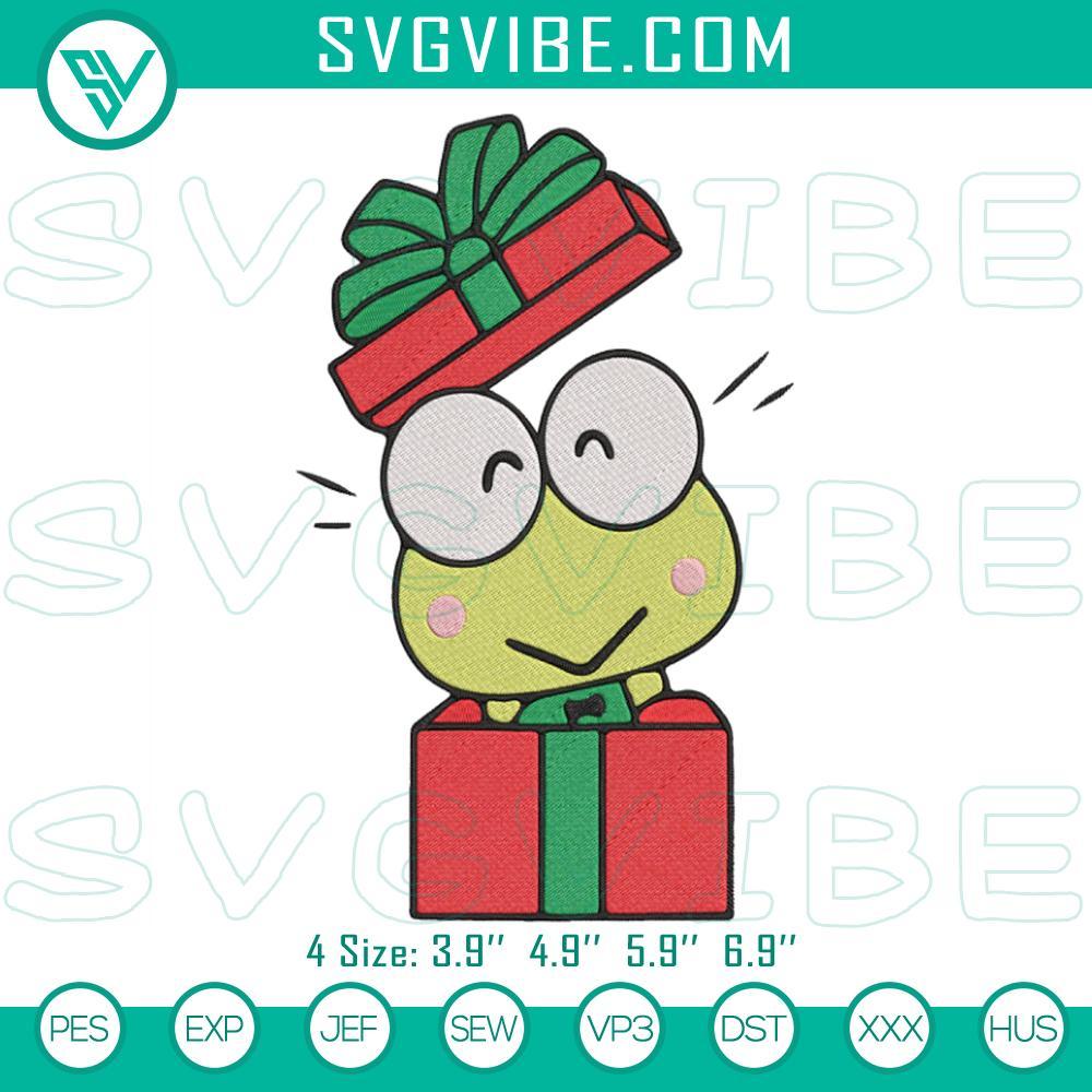 Keroppi Merry Christmas Embroidery Design Files Keroppi Merry Christmas embroidery design file, featuring Holiday Sanrio character in festive theme, perfect for crafts.