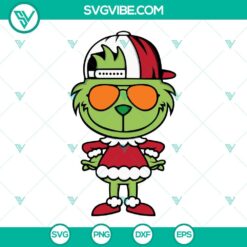 Kids Grinch SVG Download Bundle, Grinch With Hat And Bow SVG File, Grinch Boy 2