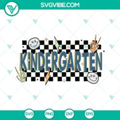 Colorful kindergarten and pre school themed SVG files for back to school projects in PNG, DXF, and EPS formats.