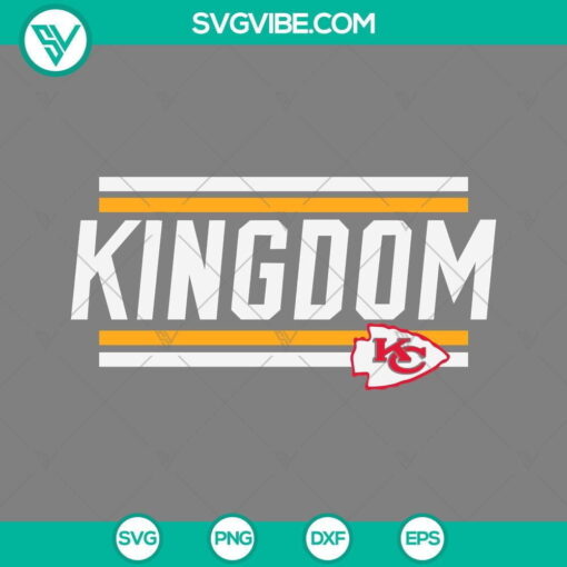 Kingdom KC Chiefs SVG files with Kansas City Chiefs design, ideal for crafting projects and fan merchandise.