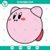 Kirby SVG bundle featuring cute video game character in PNG, SVG, DXF, and EPS formats. Perfect for crafts and digital projects.