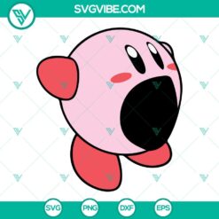 Kirby SVG Image Bundle, Cute SVG File, Video Game Character SVG Image PNG DXF EPS 6