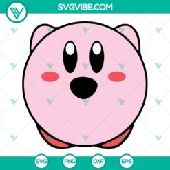 Kirby SVG Image Bundle, Cute SVG File, Video Game Character SVG Image PNG DXF EPS 10