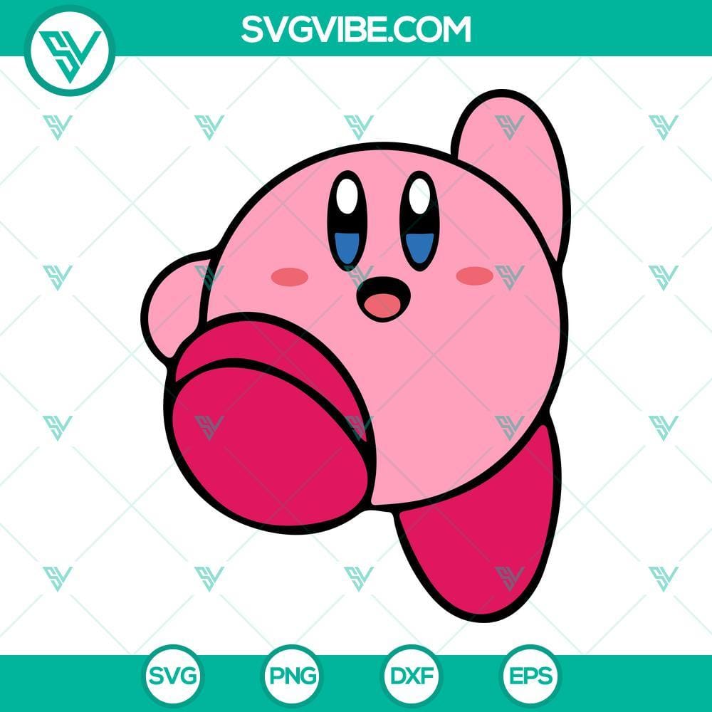 Kirby SVG Bundle, Kirby Game SVG PNG DXF EPS Digital Download Kirby SVG file bundle with game-themed designs for digital download, include PNG, DXF, EPS formats. A must-have for Kirby fans.