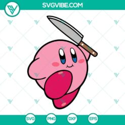 Kirby SVG File Bundle, Nintendo Video Game Character SVG File PNG DXF EPS 7